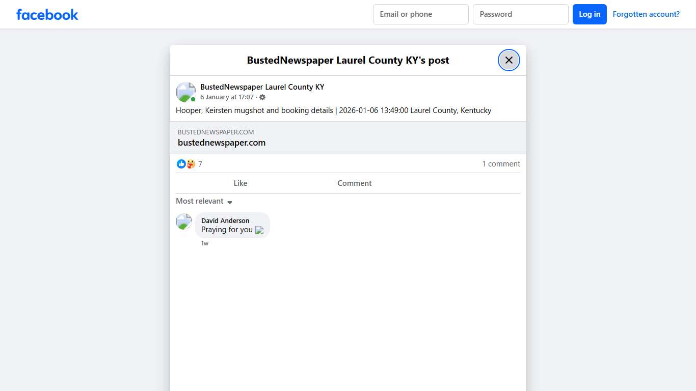 Hooper, Keirsten... - BustedNewspaper Laurel County KY Facebook
